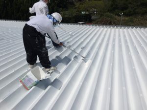 湖西市　工場屋根塗装
